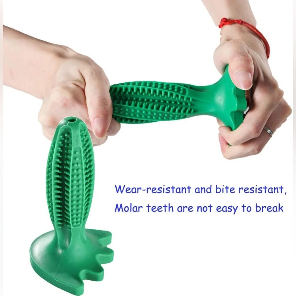 Dog Toothbrush Stick Rubber Dog Chew Toys, for Medium Large Dogs Puppy Dental